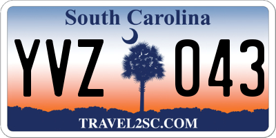 SC license plate YVZ043