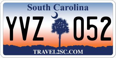 SC license plate YVZ052
