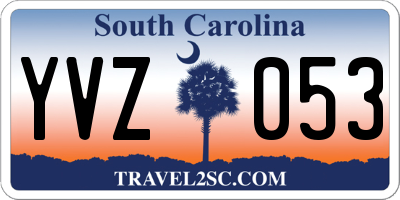 SC license plate YVZ053