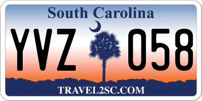 SC license plate YVZ058