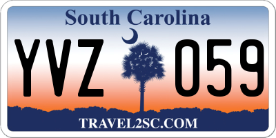 SC license plate YVZ059