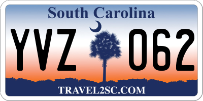 SC license plate YVZ062