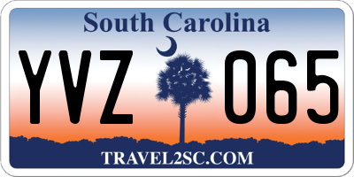 SC license plate YVZ065