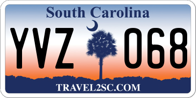 SC license plate YVZ068