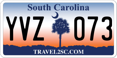 SC license plate YVZ073