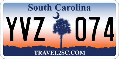 SC license plate YVZ074
