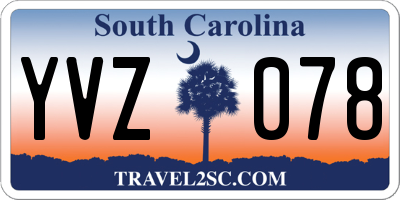 SC license plate YVZ078