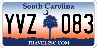 SC license plate YVZ083