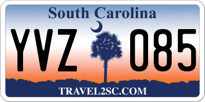 SC license plate YVZ085