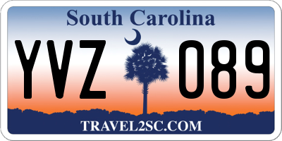 SC license plate YVZ089