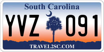 SC license plate YVZ091