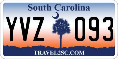 SC license plate YVZ093