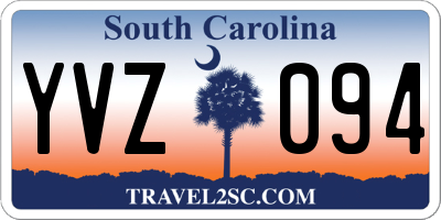 SC license plate YVZ094