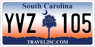 SC license plate YVZ105