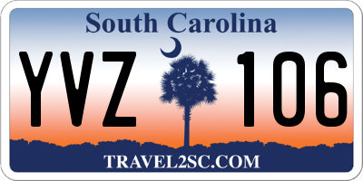 SC license plate YVZ106