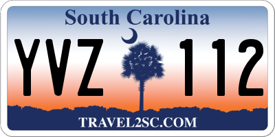 SC license plate YVZ112