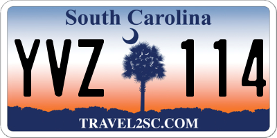 SC license plate YVZ114