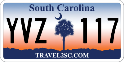 SC license plate YVZ117