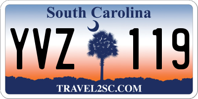 SC license plate YVZ119