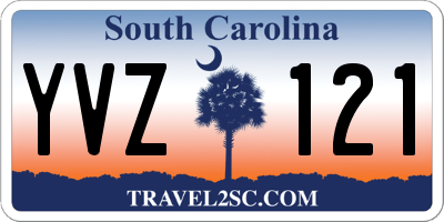 SC license plate YVZ121