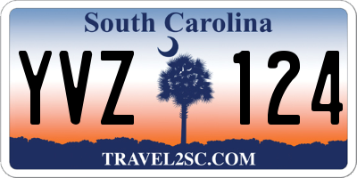 SC license plate YVZ124