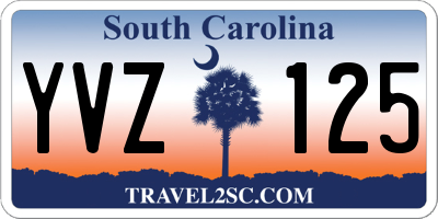 SC license plate YVZ125