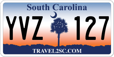SC license plate YVZ127