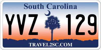 SC license plate YVZ129