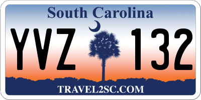 SC license plate YVZ132