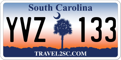 SC license plate YVZ133