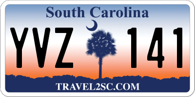 SC license plate YVZ141