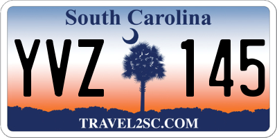 SC license plate YVZ145
