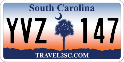 SC license plate YVZ147