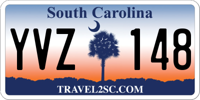 SC license plate YVZ148