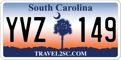 SC license plate YVZ149
