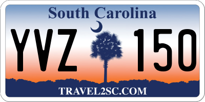 SC license plate YVZ150