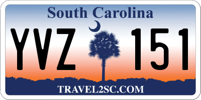SC license plate YVZ151