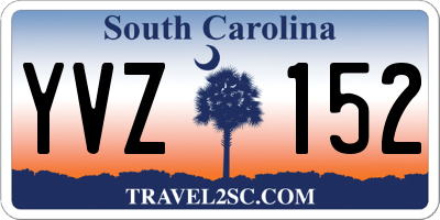 SC license plate YVZ152