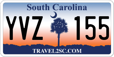 SC license plate YVZ155
