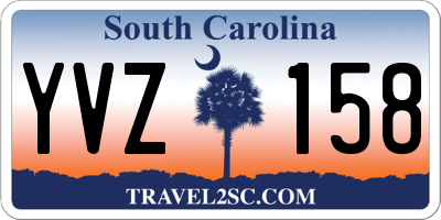 SC license plate YVZ158