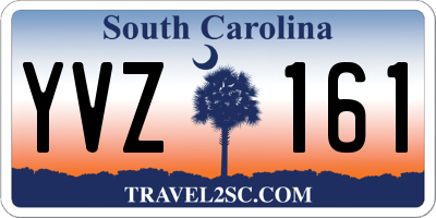 SC license plate YVZ161