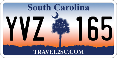 SC license plate YVZ165