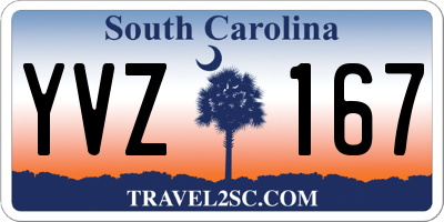SC license plate YVZ167