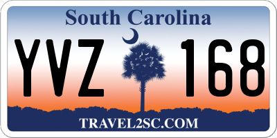 SC license plate YVZ168