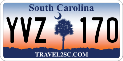 SC license plate YVZ170