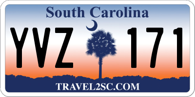 SC license plate YVZ171