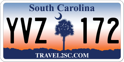 SC license plate YVZ172