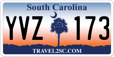 SC license plate YVZ173