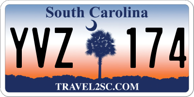 SC license plate YVZ174