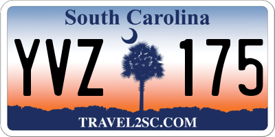 SC license plate YVZ175